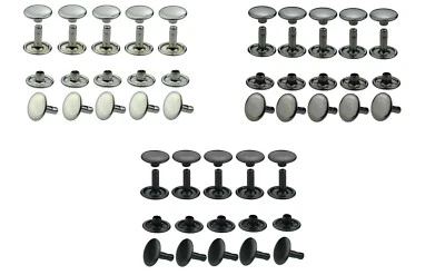 Hohlnieten, Doppelkopf, Rostfrei, Messing, in, 6mm, 7mm, 9mm, 10mm, 13mm