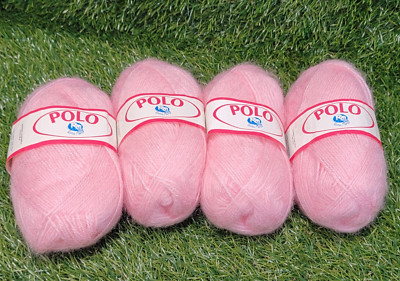 Lana Moro POLO Worsted Weight High Bulk Brushed Acrylic Yarn Pink #229 Lot Of 4