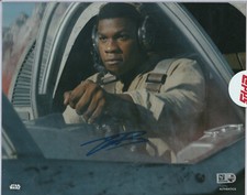 TOPPS STAR WARS AUTHENTICS JON BOYEGA FINN COCKPIT 8X10 AUTOGRAPH PHOTO