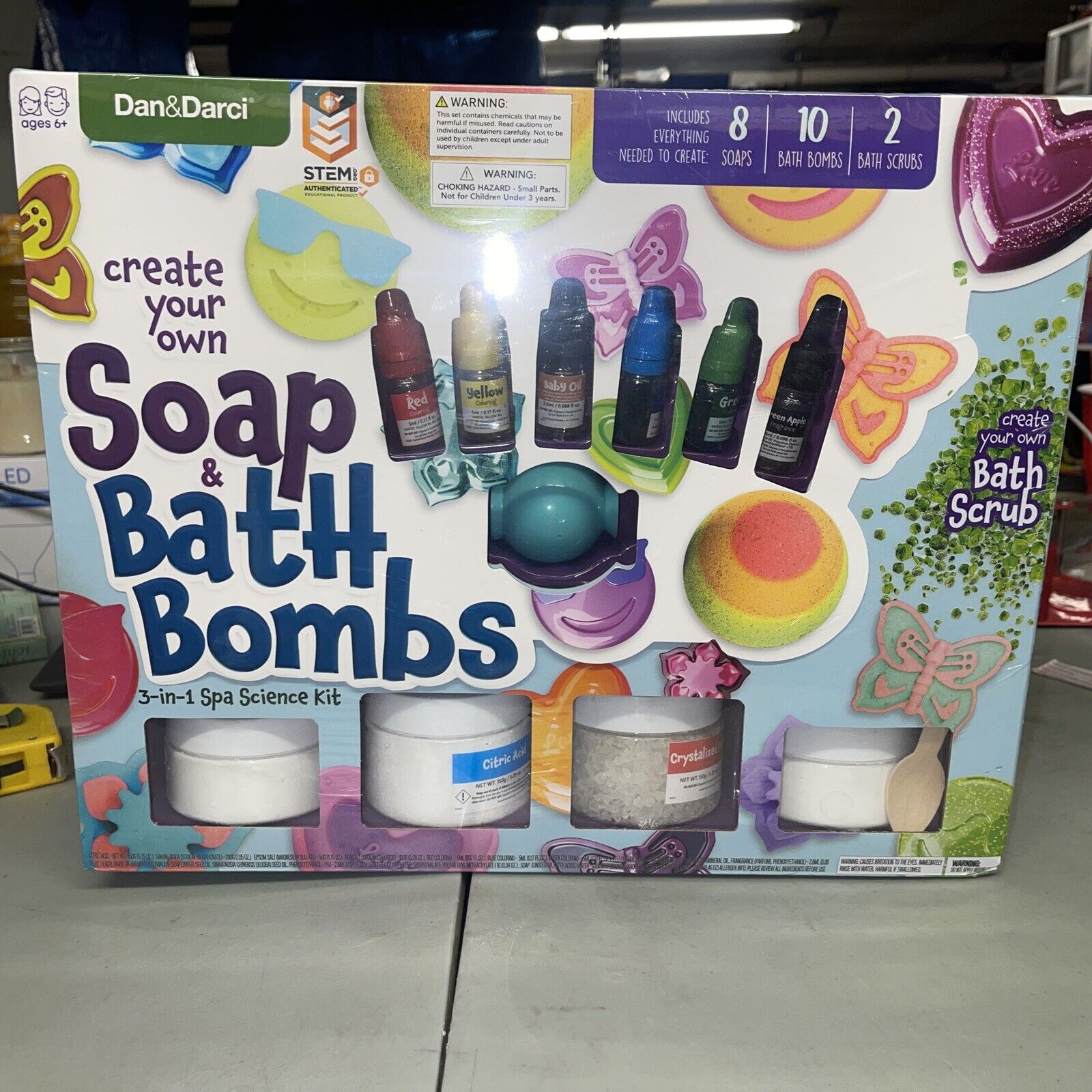 Soap & Bath Bomb Making Kit for Kids 3-in-1 Spa Science Kit Craft Gifts  NEW!