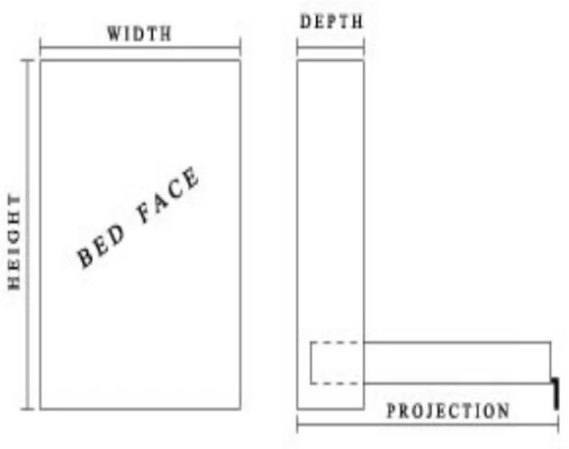 Cama Murphy Cara Contemporánea Reina Melamina Vertical Camino Bedder Foto 3 de 3