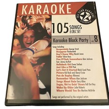 All Star Karaoke Volume 8 Karaoke Block Party 8 Disc CD Set 105 Songs ASK-12010