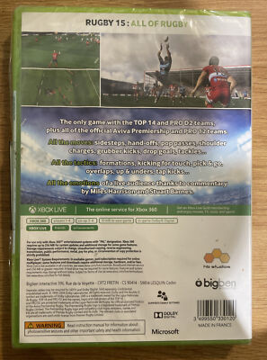 Jeu Rugby 15 Pour Xbox 360 - Version PAL UK (sans Notice), En Bon état