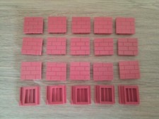 Bayko Plimpton red bakelite end bricks x 20, part no. 27R