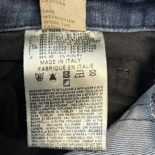 Jean Diesel para mujer ajustado ajustado Y2k azul bigotes elástico cintura baja lavado W26 L30 - Imagen 11 de 14