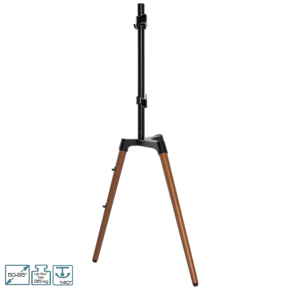►EasyLife DESIGN STAFFELEI/ TRIPOD TV-STATIV, 65'' Zoll, schwenkbar, Holz, VESA✅ - Bild 3 von 4