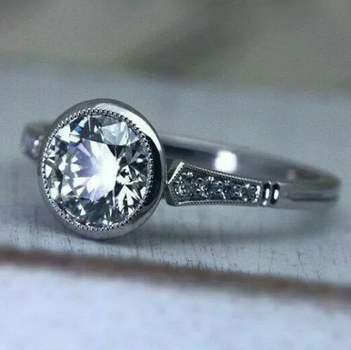 Vintage bezel engagement ring online