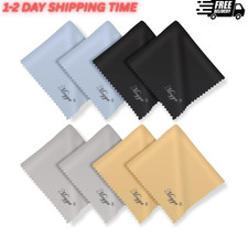 8 PCS Microfiber Cleaning Cloth for Glasses 6"X7" , Premium Eyeglass Cleaning C