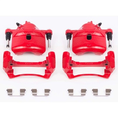 Power Stop Front S2090 Pair of High-Temp Red Powder Coated Calipers For Honda...