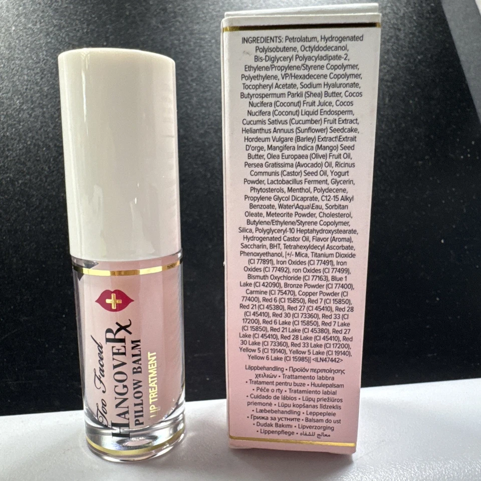 Bálsamo Almohada Resaca Too Faced Tratamiento Labial Ultra Hidratante Original 0.14oz Nuevo en Caja Foto 4 de 4