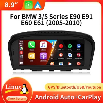 Wireless Nav CarPlay LINUX Autoradio Touch Radio Für BMW E60 E61 E63 E90 E91 E93