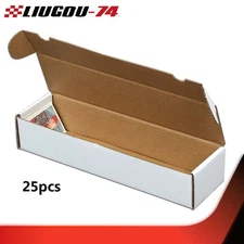 25 Storage Boxes LOT 800 Count Ct Sports Cards Trading White Max Pro Shipping