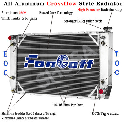 3 Row Aluminum Radiator Fit 94~2000 Chevy GMC C2500 C3500 K2500 K3500 7.4L/V8 US