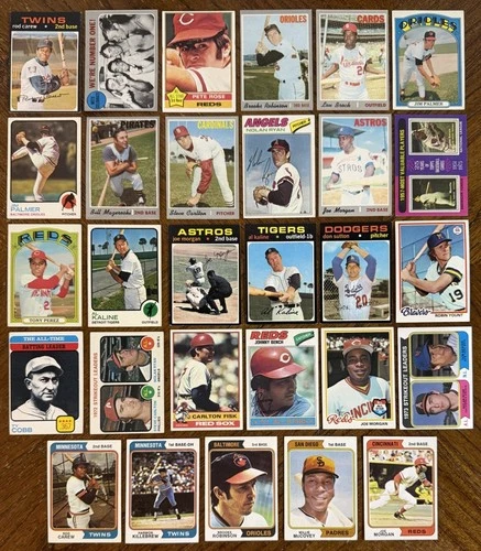 (29) 1970s TOPPS BASEBALL HOF/STAR CARDS NOLAN RYAN PETE ROSE ROBINSON READ DESC