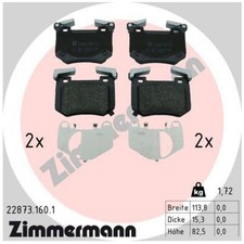 Zimmermann Bremsbelagsatz Bremsklötze hinten 81112121596