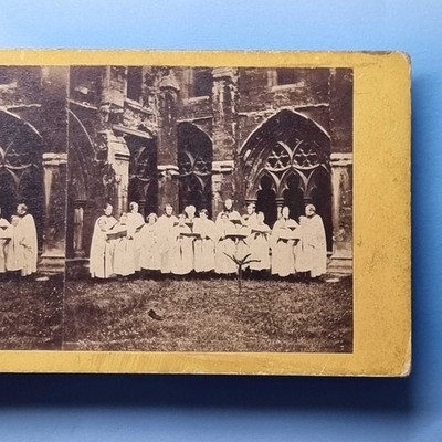 Norwich Norfolk Stereoview C1870 Cathedral Choir Real Photo Group Portrait