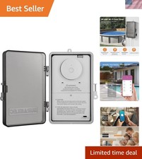 Weatherproof 40 AMP WiFi Pool Timer for Pumps & Heaters - Smart Control Ready