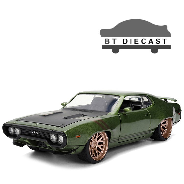 Jada Bigtime Muscle 1972 Plymouth Gtx 1/24 Diecast Car  Dark Green 36617