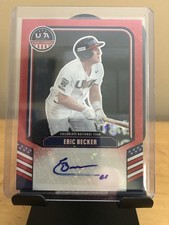 ERIC BECKER 2026 Panini USA Baseball Stars & Stripes RED DISCO Auto # 17/25 SSP