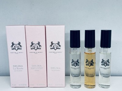 Parfums De Marly Delina, Delina Exclusif, Delina La Rosee EDP Travel Spray 3pc