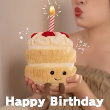 Jellycat Amuseable Birthday Cake Plush 18cm -Authentic Uk - New With Tags