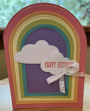 Rainbow Birthday - Hand Stamped Card - Stampin" Up