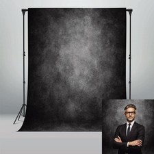 Abstract Black Backdrop 5x7ft Dark Grey Photography Headshot Portrait Cloth