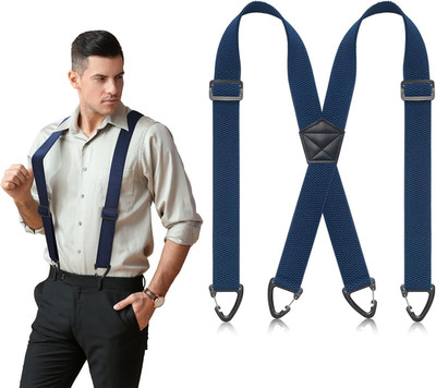 Suspenders for Men Heavy Duty, X Back Hidden Suspender 1.5'' under Clothing, Adju