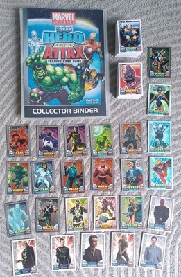 Marvel Hero Attax Trading Cards Konvolut Hulk Ordner und 191 Karten 2011 Serie 1