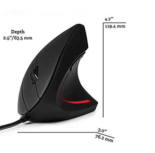 Ergonomic Mouse High Precision Optical Vertical Mouse Adjustable DPI 800/1200... - Image 2 of 4