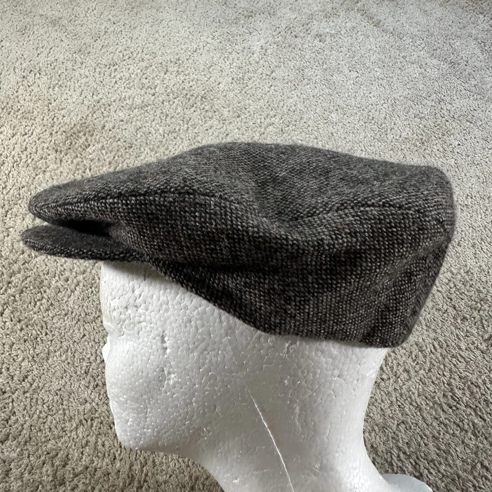 Hats of Ireland Hat Cap Fitted Mens 7 1/2 Gray Donegal Tweed Wool Classic Irish - Image 2 of 4