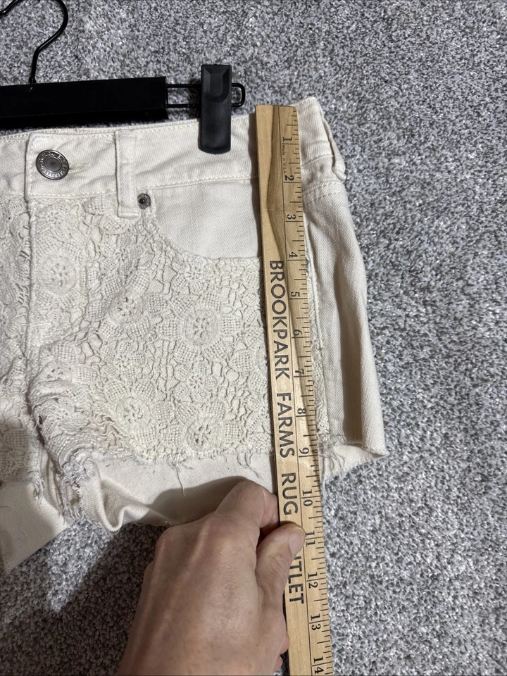 Pantalones Cortos Aeropostale Mujer Talla 4 Crochet Boho Cottagecore Festival Inspirado en Y2K Foto 2 de 4
