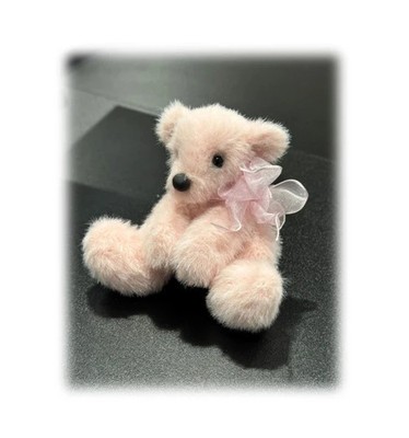 Schöner weicher Teddybär OOAK Handarbeit Sammler Baby rosa