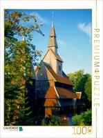 Calvendo Puzzle Hahnenklee Stave Church | 1000 Pieces, Finished Size 25.2 × 18.9