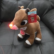 NWT Rudolph The Red Nosed Reindeer Plush 10 in Light Up Musical New Works Xmas