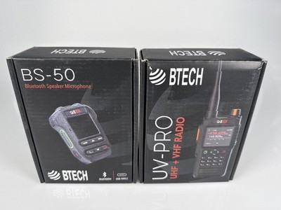BTECH UV-PRO IP67 Dual Band Radio & BS-50 Wireless Speaker Microphone Mic NEW