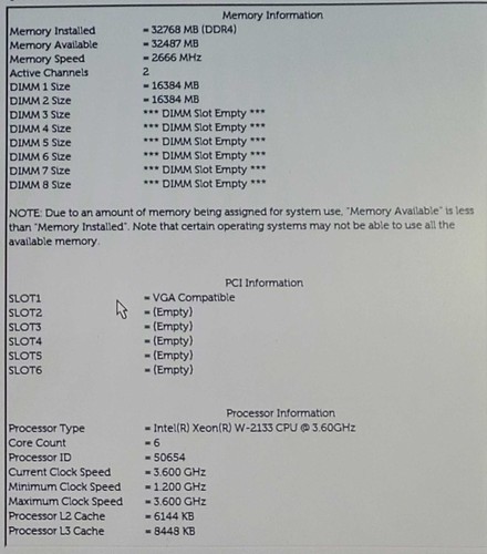 Dell Precision 5820 - Xeon W-2133 @ 3.60GHz, 32GB DDR4, NO GPU/HDD - 第 4/10 張圖片
