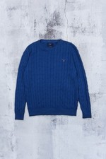 Gant Classic Cable-Knit Crew Neck Long Sleeve Jumper Size: M