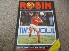BRISTOL CITY V CARLISLE UNITED  WEDNESDAY 28TH JANUARY 1981  FA CUP FOURTH ROUND