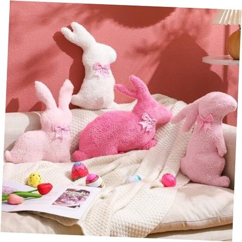 4 Pcs Easter Bunny Shaped Throw Pillow Rabbit Shaped Throw Pillow Bunny Plush