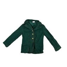 Vintage Sears Growing Girl Forest Green Corduroy Blazer Jacket Size 10 1077