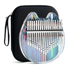 Kalimba Thumb Piano 17 Keys with Eva Case - Cat Shape Finger Piano