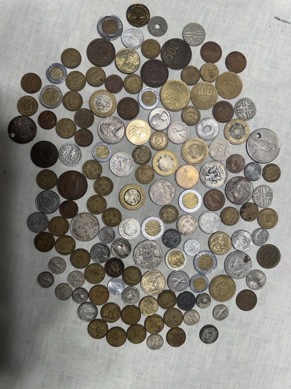 LOT OF 140+ EXOTIC/RARE/SILVER COINS FROM ALL OVER THE WORLD