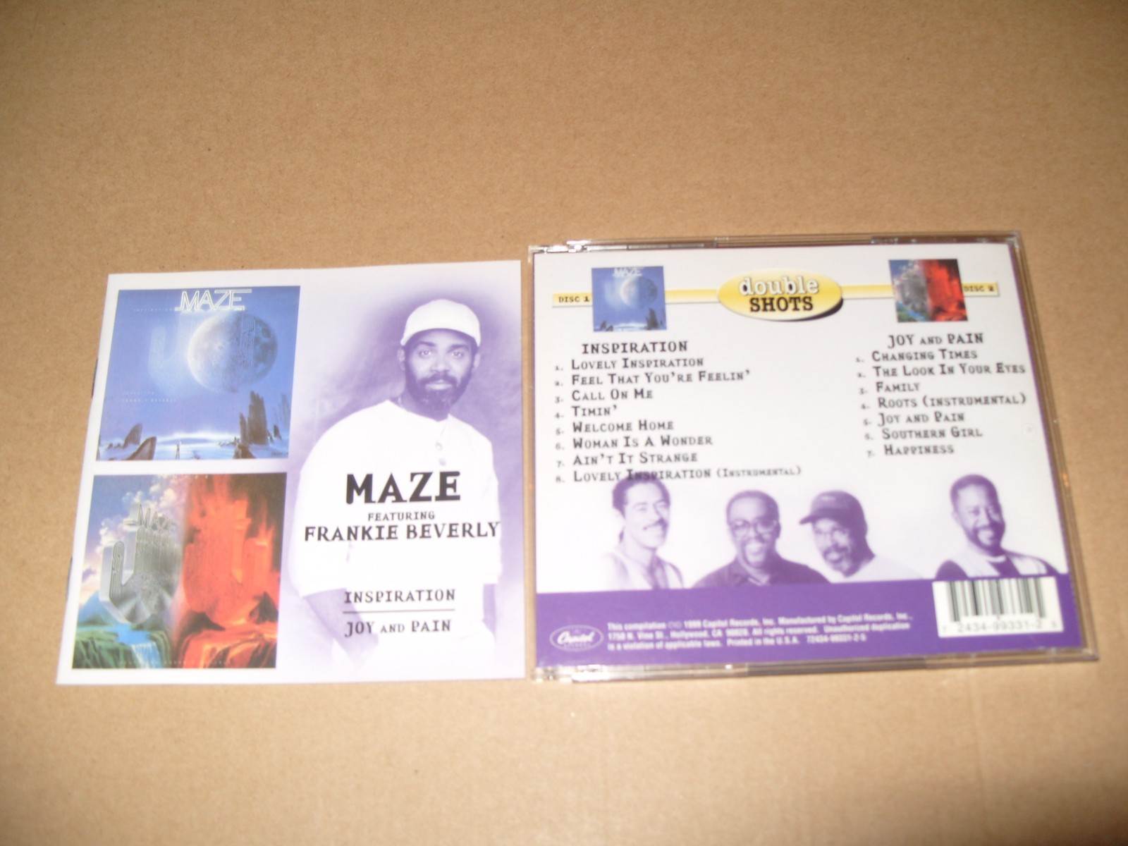 Maze Featuring Frankie Beverly –Inspiration/Joy And Pain 1999-2 CD EX+/INLAYS VG