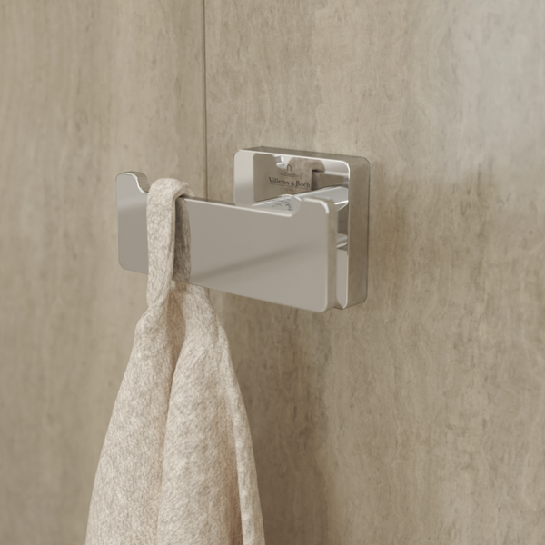 Villeroy Und Boch Elements Striking Doppel-Handtuchhaken TVA15201200061 Chrom,-image