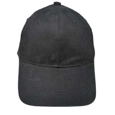 George Strapback Baseball Cap Black One Size Adjustable Vented Holes Blank