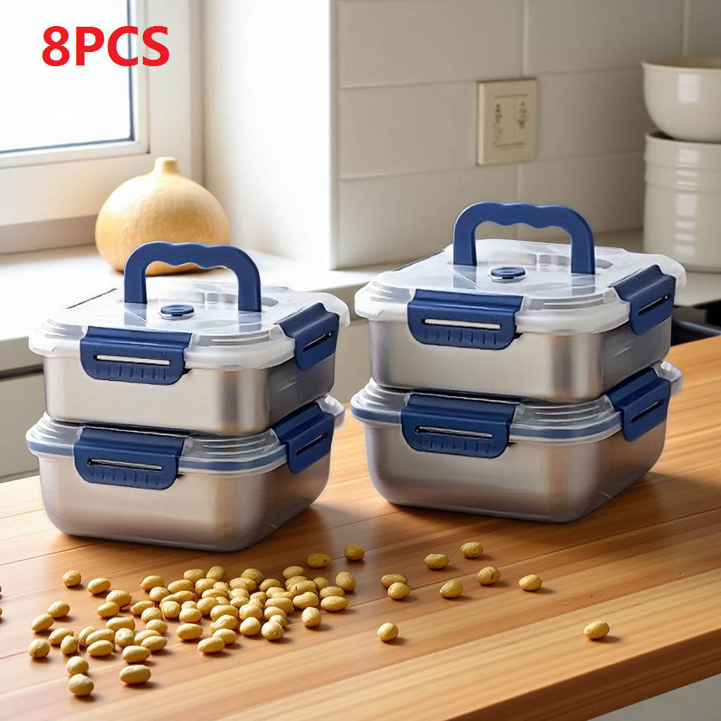 8PCS Storage Set - Organize Pantry, Fridge＆Counter with Everything in Its Place