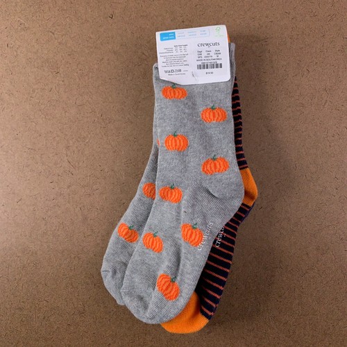 J Crew CrewCuts Boys Size Medium Multicolor Halloween Crew Socks 3 Pack NWT - Picture 4 of 8