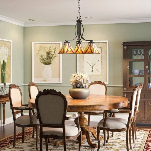 Quoizel Asheville 23" Wide Valiant Bronze 3-Light Chandelier - Picture 3 of 7