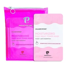 ParadiseGal Moisturizing Face Masks (10-Pack) Korean Skincare Infused with